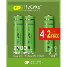 Adalı Store 2600 Mah Şarjlı Kalem Pil, 4+2'li Paket