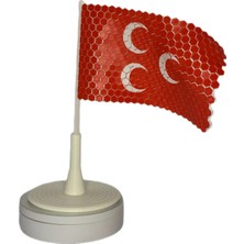 Tetra’s Türk Bayrağı Dekoratif Bayrak – 3D Altıgen Tasarım Türkiye Bayrağı – Ofis ve Masa Dekoru