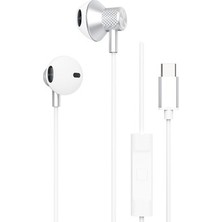 Adalı Store Metal Beyaz Kulak Içi Mikrofonlu Kulaklık, Telefon Uyumlu