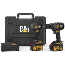 Adalı Store Cat DX12K.2 18VOLT/4.0AH Li-Ion Çift Akülü Kömürsüz Profesyonel Şarjlı Darbeli Matkap + DX71.2