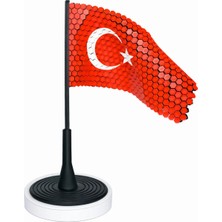 Tetra’s 3D Baskı Türk Bayrağı Masaüstü Dekoru – Petek Desenli Ay Yıldızlı Bayrak
