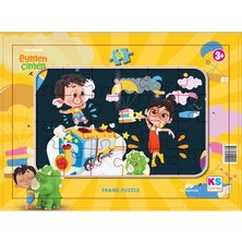 Adalı Store Eymen Ile Çimen Temalı 24 Parça Frame Puzzle ile Eğlenceli Oyun