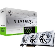 Adalı Store Msı Geforce Rtx 5080 16GB Ventus 3x Oc Whıte Gddr7 256BIT DX12 Gaming (Oyuncu) Ekran
