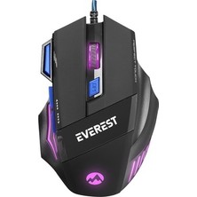 Adalı Store 7200DPI Makrolu Oyuncu Mouse, Siyah/gümüş Tasarım