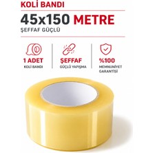 Oratek 45X150 Metre Koli Bandı Şeffaf Hotmelt Güçlü Yapışkanlı Kargo Paketleme Ambalaj E-Ticaret Lojistik Sanayi