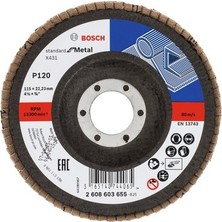 Adalı Store 115 mm Çapında Metal Için Alüminyumoksit Flap Zımpara, 120 Kum