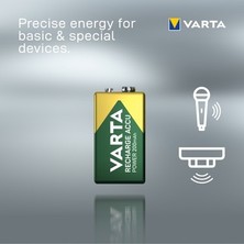 Adalı Store 9V Şarj Edilebilir Pil, 200MAH Kapasiteli
