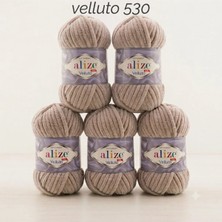Alize5 Adet Kadife Ip Velluto No 530 Süveter, Şapka, Atkı, Battaniye, Yastık, Amigurumi Hobi