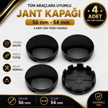 Memo Digital Jant Göbek Kapağı Dış Çap 56 mm - Iç Çap 54 mm 4 Adet