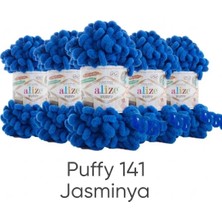 Alize Puffy 5’li Paket  No 141 El Örgü Ipi Şişsiz Panduf Battaniye Atkı Hırka Paspas Çanta Hobi
