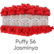 Alize Puffy 5’li Paket  No 56 El Örgü Ipi Şişsiz Panduf Battaniye Atkı Hırka Paspas Çanta Hobi