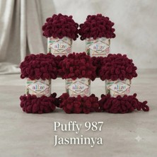 Alize Puffy 5’li Paket No 107 El Örgü Ipi Şişsiz Panduf Battaniye Atkı Hırka Paspas Çanta Hobi