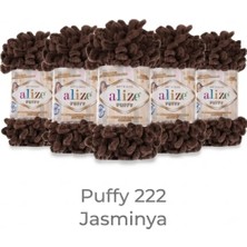 Alize Puffy 5’li Paket  No 222 El Örgü Ipi Şişsiz Panduf Battaniye Atkı Hırka Paspas Çanta Hobi