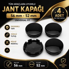 Memo Digital Jant Göbek Kapağı Dış Çap 56 mm - Iç Çap 52 mm 4 Adet