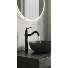 Titanium Design Manolya Siyah Çanak Lavabo Bataryası