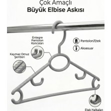 Tafu Global 6 Adet Dolap Giysi Askısı Büyük Boy Giysi Askısı