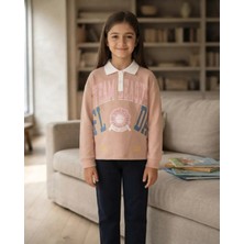Tuffy Yavruağzı Renkli Baskılı Kız Çocuk Sweatshirt Rahat Kesim