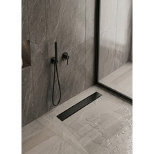 Titanium Design 40 cm Siyah Duş Izgara Kanalı/yer Süzgeci