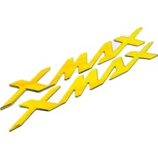 Gogo Premium Yamaha Uyumlu Xmax 2012 - 2025 Uyumlu Sele Altı Metal Yazı Seti Gold