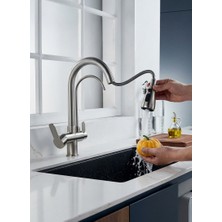 Titanium Design Spiralli ve Arıtmalı Eviye Bataryası