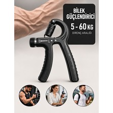 Gus Company Ayarlanabilir Sayaçlı El Yayı 5-60 KG El Kol Parmak Bilek Güçlendirici Sayaçlı Siyah El Terapisi