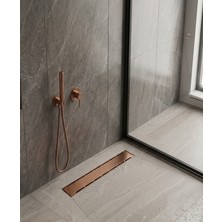 Titanium Design 40 cm Rose Gold Duş Izgara Kanalı / Yer Süzgeci