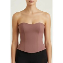 Kadın Gül Kurusu Premium Terletici Büstiyer Korse Mery Woman