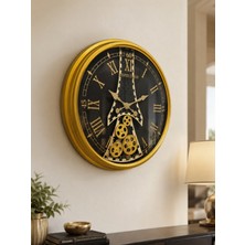 Time Gold Çark Detaylı Duvar Saati