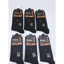 Efem İç Giyim Karışık Renk Dikişsiz Erkek Uzun Kışlık Havlu Çorap 12'li Paket