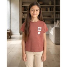 Tuffy Kız Çocuk Kırmızı Yıldız Desenli Kısa Kollu T-Shirt
