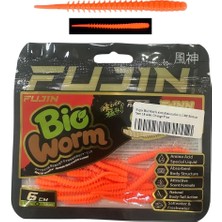 Fujin Bio Worm 6cm Kokulu Sıvılı Lrf Silikon Yem 18 Adet Orange Fluo