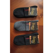 Efem İç Giyim Erkek Dikişsiz Kışlık Termal Patik Çorap 12'li Paket