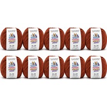 Oxford İplik 10'lu Paket Oxford Baby Cotton Amigurumi Punch 50GR/150M NO:070 Kiremit
