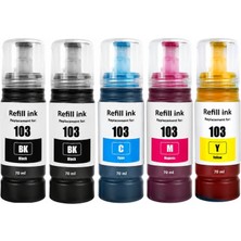 Techarbor Yazıcı Mürekkebi 103 - Epson Ecotank L3550 Yazıcı Uyumlu Muadil Mürekkep Seti 70 ml