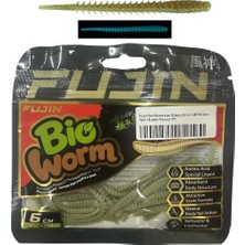 Fujin Bio Worm 6cm Kokulu Sıvılı Lrf Silikon Yem 18 Adet Natural Uv
