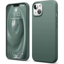 Newface Iphone 14 Kılıf First Silikon - Koyu Yeşil