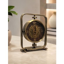 Time Gold Dekoratif Çarklı Mekanizma Masa Saati