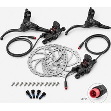Heugers Logan HD-M800E 4 Piston E-Bike Hidrolik Fren Takımı (Güç Kesicili, 3 Pin)