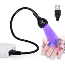 Munico Mini Manikür Uv Tutkal Mor Işık Kür Lamba Kitap Klipsi Kontrol Anahtarı 3W Çok Amaçlı USB