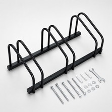Heugers 3\'lü Çelik Bisiklet Park Standı (Zemin ve Duvara Monte Edilebilir)