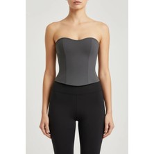 Beruflic Kadın Gri Premium Terletici Büstiyer Korse Under Moda