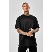 Demir Grup cc Unisex Baskılı Oversize T-Shirt - Siyah