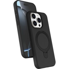 Mey Ithalat® iPhone 15 Pro Max Regal Magsafe Standlı Kapak - Siyah