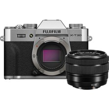 Ayrex Fujifilm X-T30 Iıı Gümüş + XC15-45 Kit