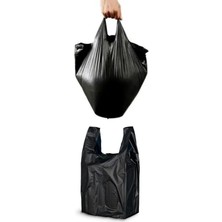 Ayrex Kalbi Ticaret Kalın Siyah Poşet Orta Boy 5 kg Hışır Atlet Poşet Market Manav Poşeti Ç�
