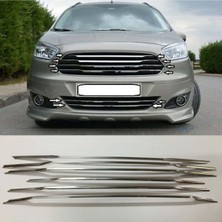 Ayrex Ford Ile Uyumlu Courier Ile Uyumlu Ön Panjur Kromu Nikelaj 6 Parça 2014-2017 Arası