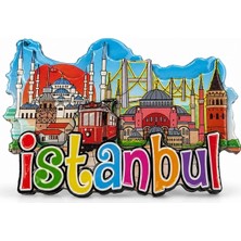 Istanbul Temalı Ahşap Buzdolapı Süsü Magnet ALK5937 Nemere