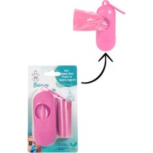 Ayrex Bamm Bamm Kirli Bebek Bezi Çöp Poşeti ve Çanta Boy Taşıma Çantası (Pembe)