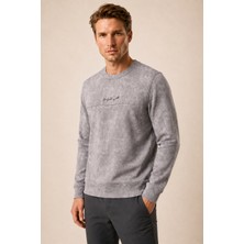 Redline Continu Erkek Kışlık Regular Fit Kışlık Bisiklet Yaka Sweatshirt Gri