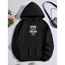 Demir Grup Kışlık Üç Iplik Kapşonlu Sweatshirt - Siyah